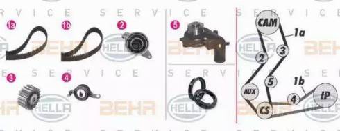 BEHR HELLA Service 8MP 376 806-831 - Water Pump & Timing Belt Set autospares.lv