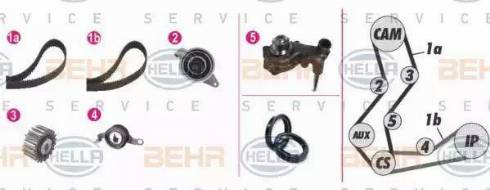 BEHR HELLA Service 8MP 376 806-821 - Water Pump & Timing Belt Set autospares.lv