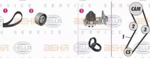 BEHR HELLA Service 8MP 376 800-851 - Water Pump & Timing Belt Set autospares.lv