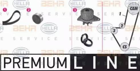 BEHR HELLA Service 8MP 376 800-811 - Water Pump & Timing Belt Set autospares.lv