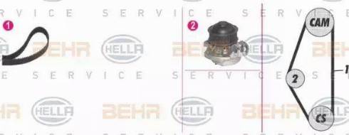 BEHR HELLA Service 8MP 376 800-831 - Water Pump & Timing Belt Set autospares.lv