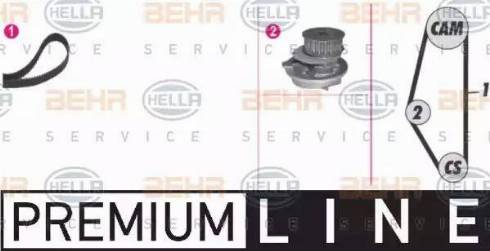 BEHR HELLA Service 8MP 376 801-851 - Water Pump & Timing Belt Set autospares.lv
