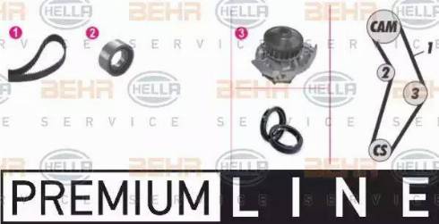 BEHR HELLA Service 8MP 376 801-861 - Water Pump & Timing Belt Set autospares.lv
