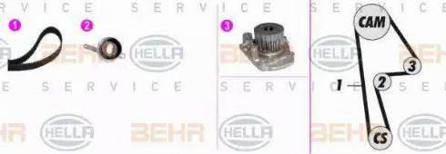 BEHR HELLA Service 8MP 376 808-881 - Water Pump & Timing Belt Set autospares.lv