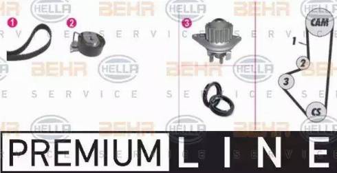 BEHR HELLA Service 8MP 376 803-891 - Water Pump & Timing Belt Set autospares.lv