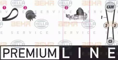 BEHR HELLA Service 8MP 376 802-851 - Water Pump & Timing Belt Set autospares.lv