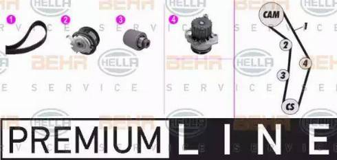 BEHR HELLA Service 8MP 376 802-861 - Water Pump & Timing Belt Set autospares.lv