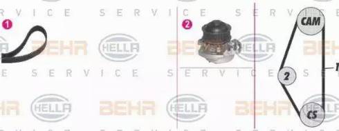 BEHR HELLA Service 8MP 376 802-811 - Water Pump & Timing Belt Set autospares.lv