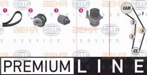 BEHR HELLA Service 8MP 376 802-831 - Water Pump & Timing Belt Set autospares.lv