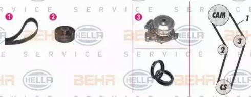 BEHR HELLA Service 8MP 376 807-841 - Water Pump & Timing Belt Set autospares.lv