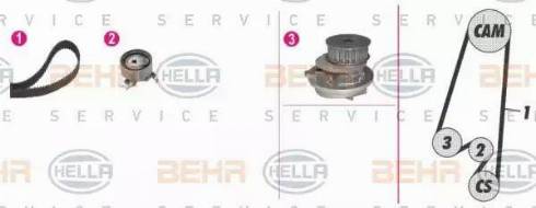 BEHR HELLA Service 8MP 376 807-881 - Water Pump & Timing Belt Set autospares.lv