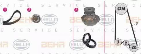 BEHR HELLA Service 8MP 376 807-871 - Water Pump & Timing Belt Set autospares.lv