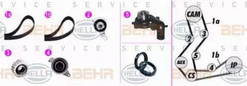 BEHR HELLA Service 8MP 376 819-801 - Water Pump & Timing Belt Set autospares.lv