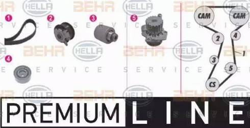 BEHR HELLA Service 8MP 376 814-841 - Water Pump & Timing Belt Set autospares.lv