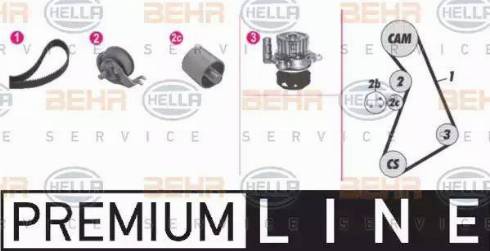 BEHR HELLA Service 8MP 376 814-861 - Water Pump & Timing Belt Set autospares.lv