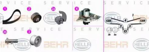 BEHR HELLA Service 8MP 376 816-851 - Water Pump & Timing Belt Set autospares.lv