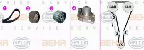 BEHR HELLA Service 8MP 376 816-861 - Water Pump & Timing Belt Set autospares.lv