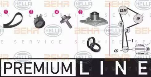 BEHR HELLA Service 8MP 376 810-851 - Water Pump & Timing Belt Set autospares.lv