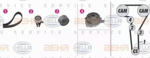 BEHR HELLA Service 8MP 376 810-801 - Water Pump & Timing Belt Set autospares.lv
