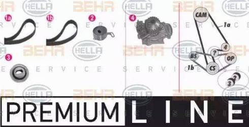 BEHR HELLA Service 8MP 376 810-821 - Water Pump & Timing Belt Set autospares.lv