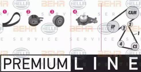 BEHR HELLA Service 8MP 376 811-861 - Water Pump & Timing Belt Set autospares.lv