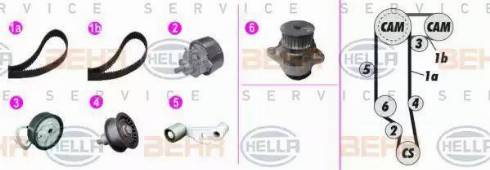 BEHR HELLA Service 8MP 376 811-811 - Water Pump & Timing Belt Set autospares.lv