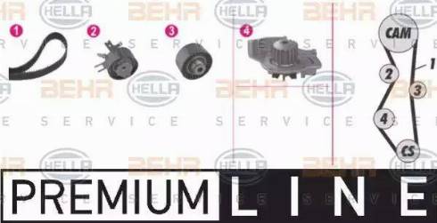 BEHR HELLA Service 8MP 376 811-881 - Water Pump & Timing Belt Set autospares.lv