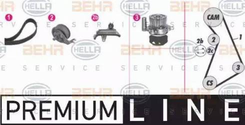 BEHR HELLA Service 8MP 376 811-821 - Water Pump & Timing Belt Set autospares.lv