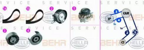 BEHR HELLA Service 8MP 376 818-831 - Water Pump & Timing Belt Set autospares.lv