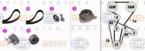 BEHR HELLA Service 8MP 376 818-821 - Water Pump & Timing Belt Set autospares.lv