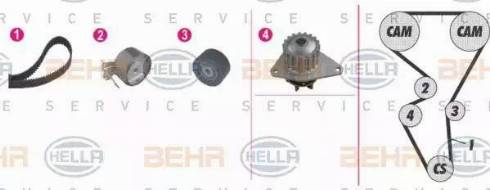 BEHR HELLA Service 8MP 376 813-831 - Water Pump & Timing Belt Set autospares.lv