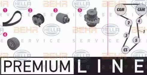 BEHR HELLA Service 8MP 376 813-821 - Water Pump & Timing Belt Set autospares.lv