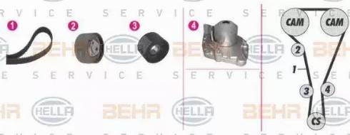 BEHR HELLA Service 8MP 376 812-851 - Water Pump & Timing Belt Set autospares.lv