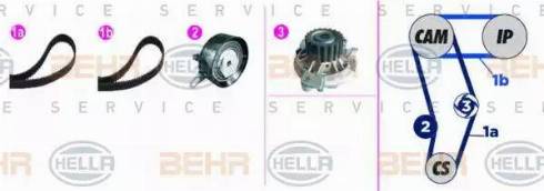 BEHR HELLA Service 8MP 376 817-891 - Water Pump & Timing Belt Set autospares.lv