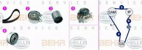 BEHR HELLA Service 8MP 376 817-851 - Water Pump & Timing Belt Set autospares.lv