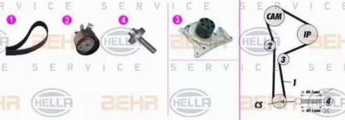 BEHR HELLA Service 8MP 376 817-821 - Water Pump & Timing Belt Set autospares.lv