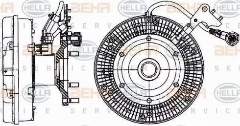 BEHR HELLA Service 8MV 376 906-661 - Clutch, radiator fan autospares.lv