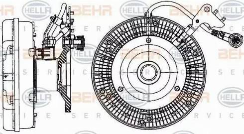 BEHR HELLA Service 8MV 376 906-711 - Clutch, radiator fan autospares.lv