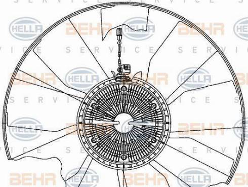 BEHR HELLA Service 8MV 376 906-721 - Fan, radiator autospares.lv