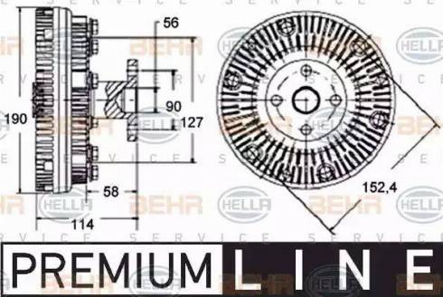 BEHR HELLA Service 8MV 376 758-551 - Clutch, radiator fan autospares.lv