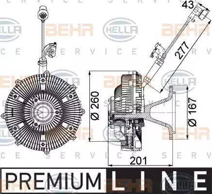 BEHR HELLA Service 8MV 376 757-461 - Clutch, radiator fan autospares.lv