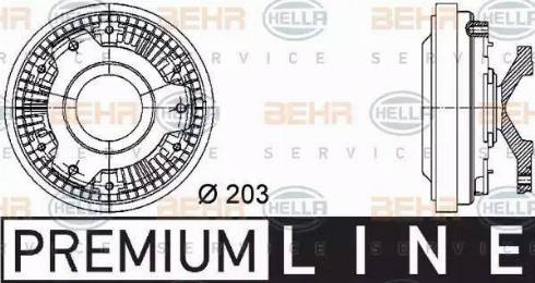 BEHR HELLA Service 8MV 376 731-421 - Clutch, radiator fan autospares.lv