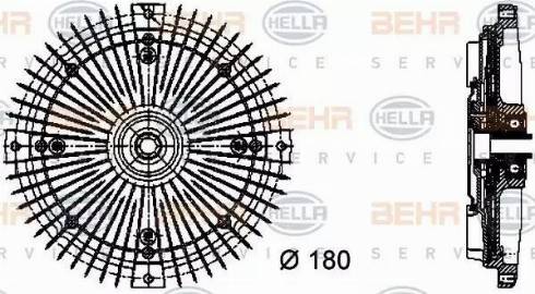 BEHR HELLA Service 8MV 376 732-481 - Clutch, radiator fan autospares.lv