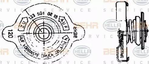 BEHR HELLA Service 8MY 376 742-141 - Sealing Cap, coolant tank autospares.lv