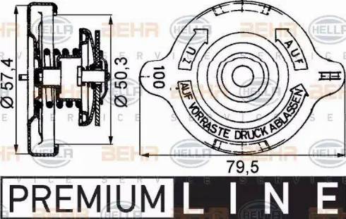 BEHR HELLA Service 8MY 376 742-181 - Sealing Cap, radiator autospares.lv