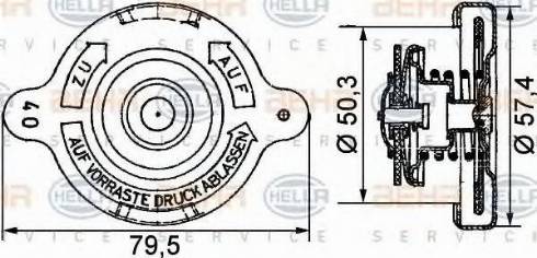 BEHR HELLA Service 8MY 376 742-171 - Sealing Cap, radiator autospares.lv