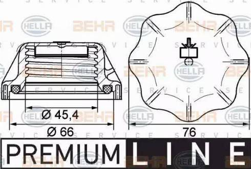 BEHR HELLA Service 8MY 376 742-311 - Sealing Cap, coolant tank autospares.lv