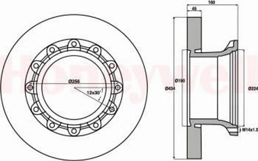 BENDIX 569114B - Brake Disc autospares.lv