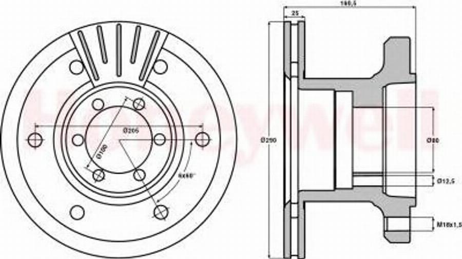 BENDIX 562468B - Brake Disc autospares.lv