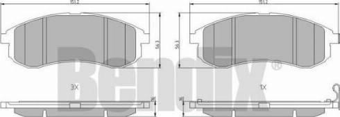 BENDIX 510999 - Brake Pad Set, disc brake autospares.lv